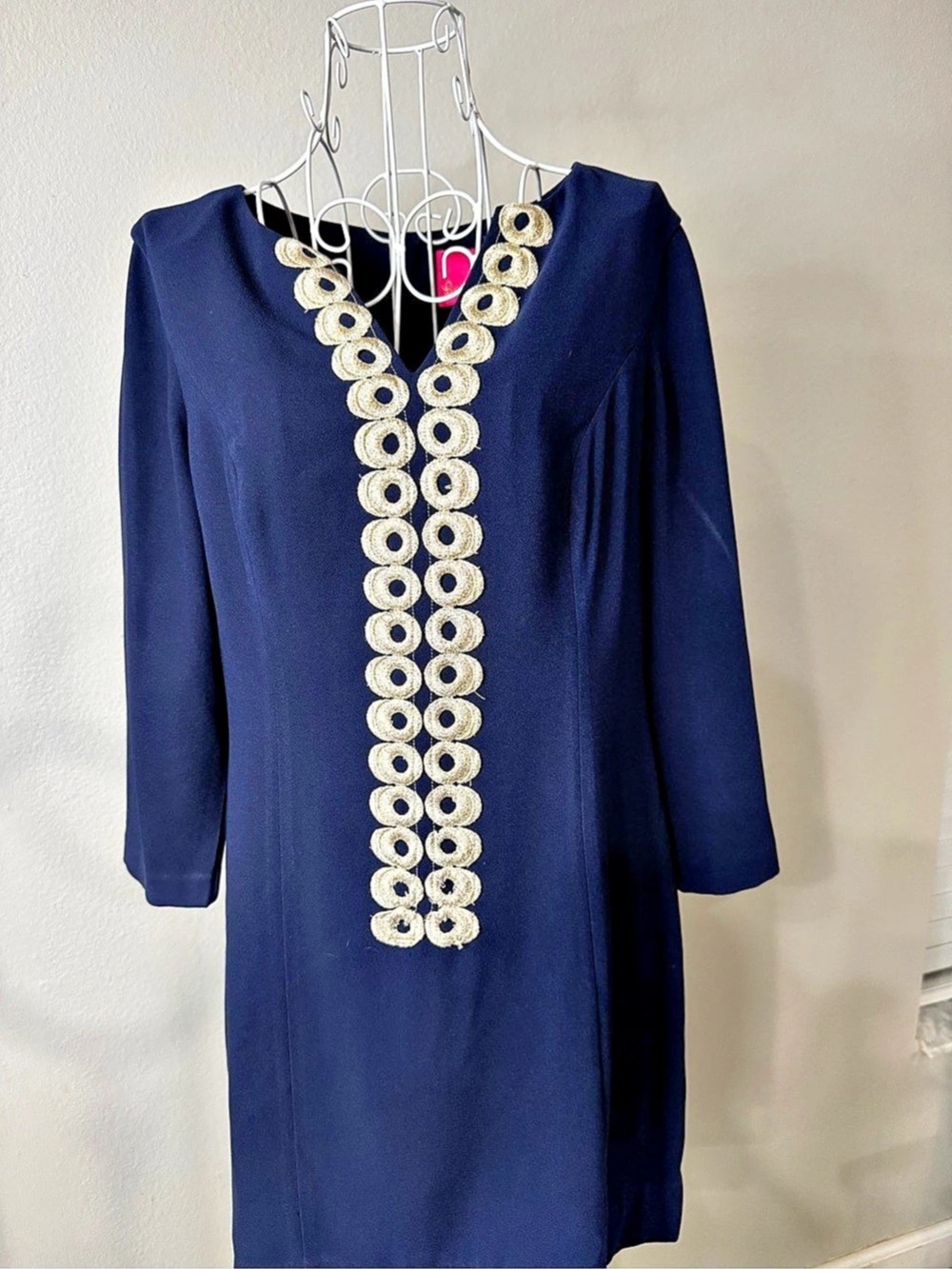 Lilly Pulitzer Embellished Mini Dress in Blue Size Medium